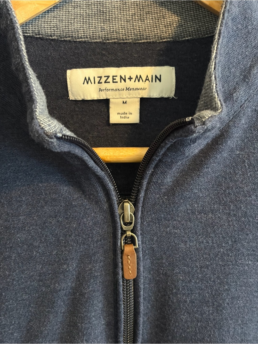 Mizzen+Main Quarter Zip-Pullovers — Charcoal & Navy - Picture 3 of 10